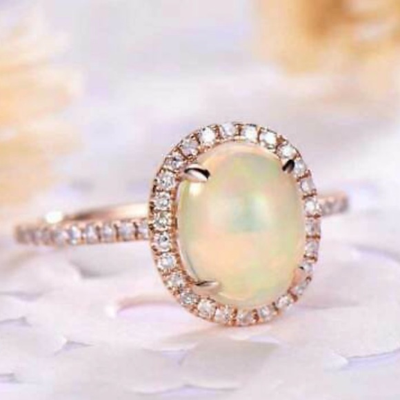 NEW Gorgeous 18k Rose Gold  Plated Fire Opal - Picture 7 of 13